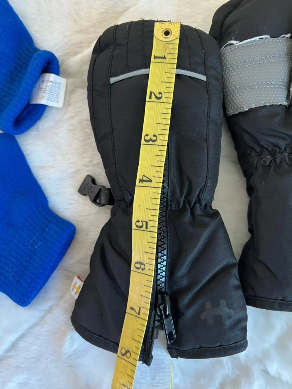 Kids Winter Gloves & Mittens Bundle Size 4-6 Black Blue 2 Pairs